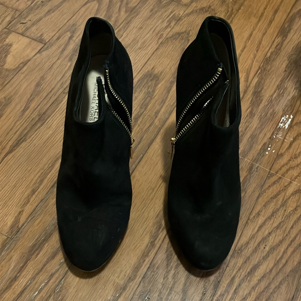 Michael Kors Black Suede Ankle Booties